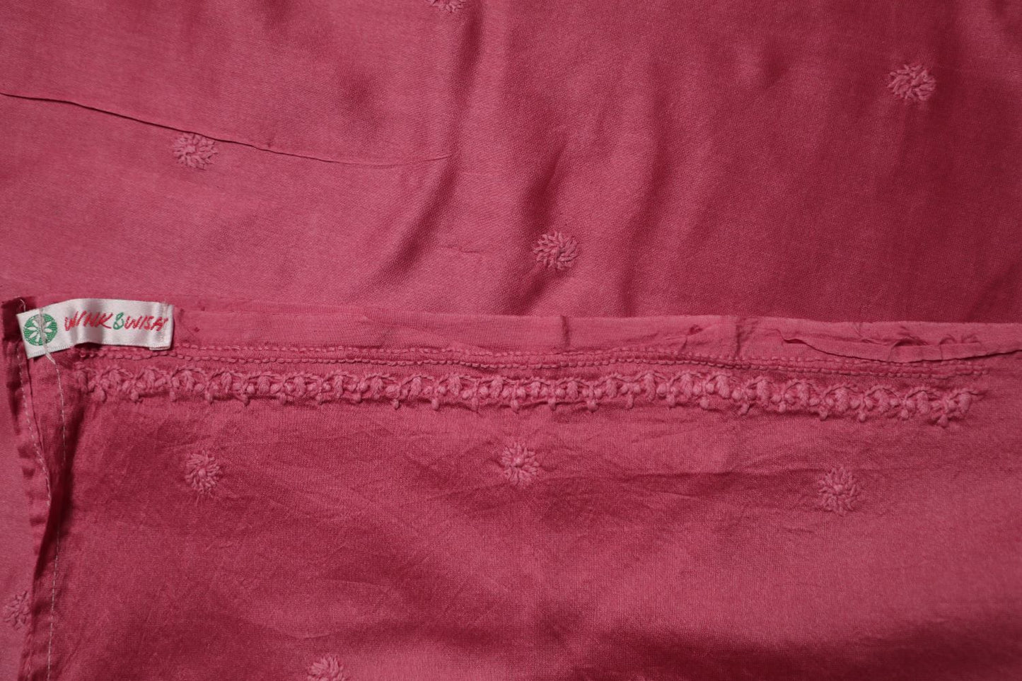 Mauve Pink Chanderi Unstitched Chikankari Suit Set