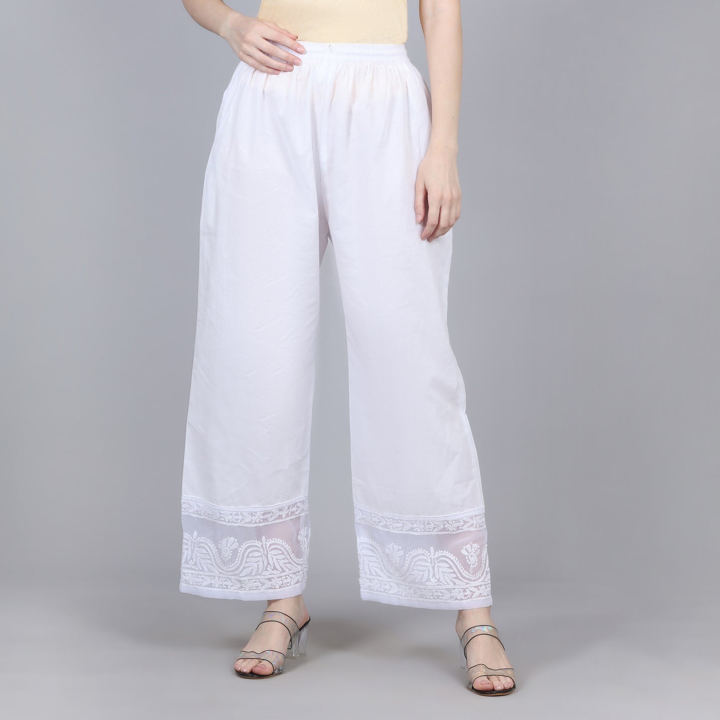 Cotton Designer Chikankari Pants