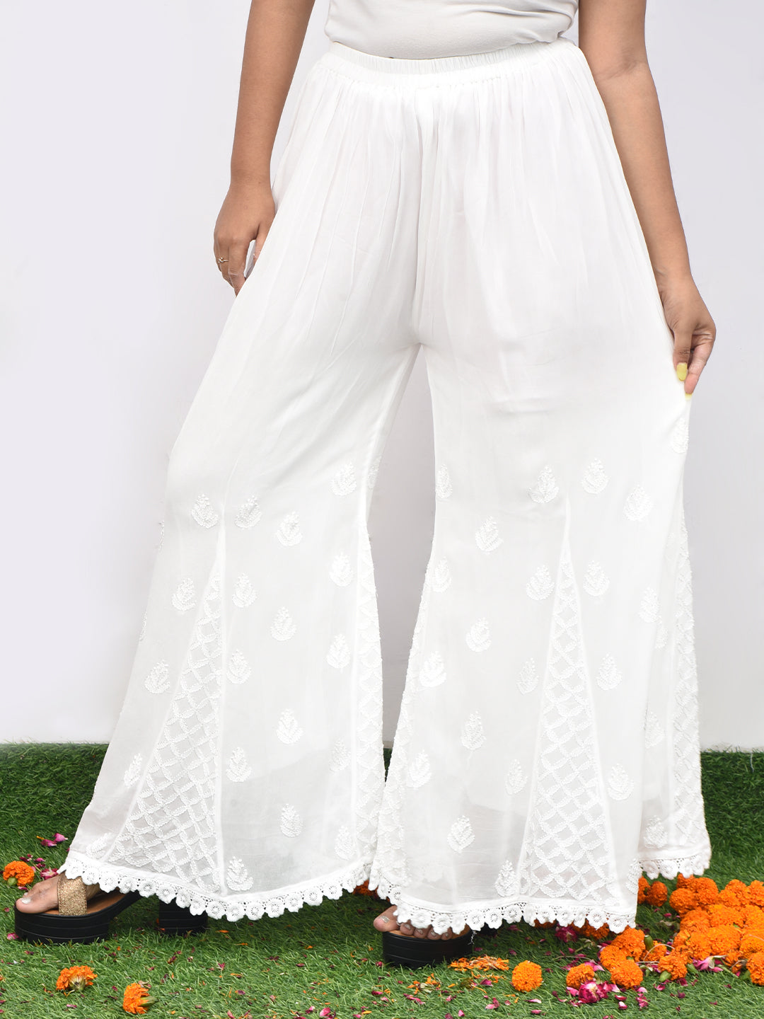 White Palazzo Pants - Buy White Palazzo Pants Online at Best Prices
