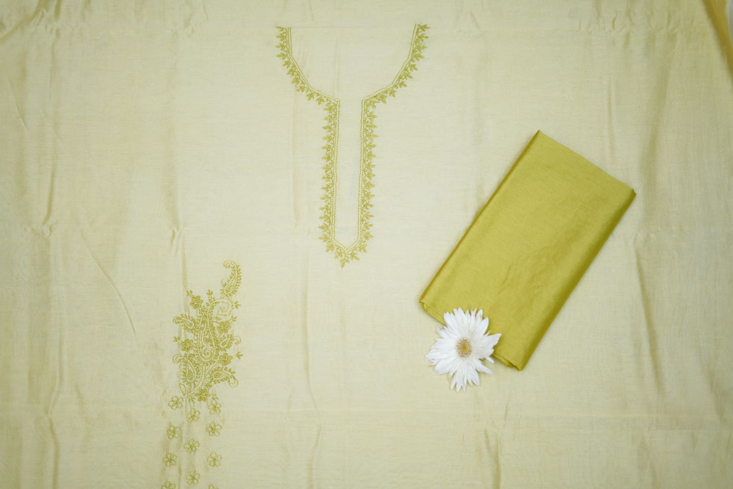 KAIRI- 'Whispers of Spring' – Soft Yellow Chikankari Co-ord Set