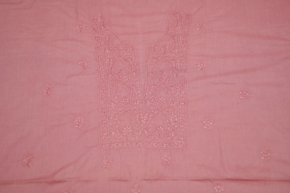 'Mauve Élan' Mul Cotton Unstitched Chikankari Suit set