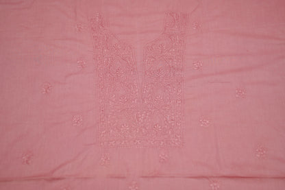 'Mauve Élan' Mul Cotton Unstitched Chikankari Suit set