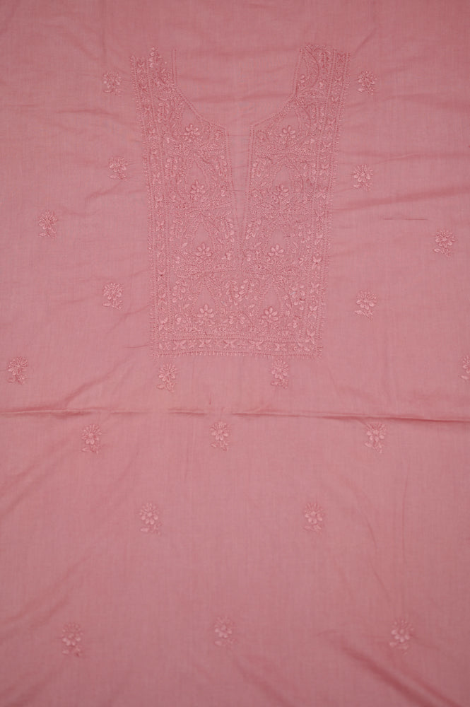 'Mauve Élan' Mul Cotton Unstitched Chikankari Suit set