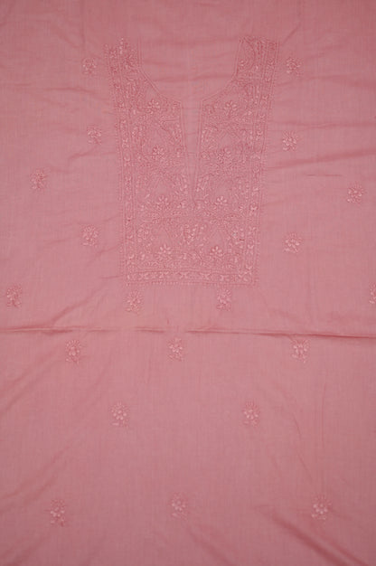 'Mauve Élan' Mul Cotton Unstitched Chikankari Suit set