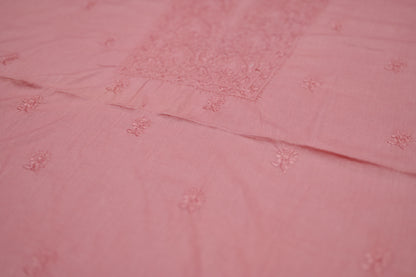 'Mauve Élan' Mul Cotton Unstitched Chikankari Suit set