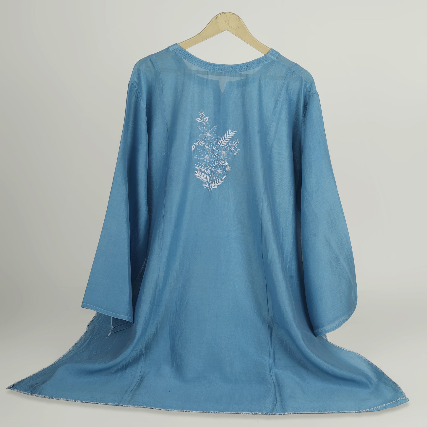 Blue Meadow Semi-Stitched Chikankari Coord Set