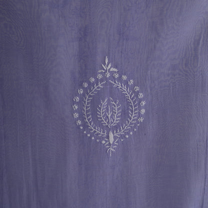 'Lavender Grove' Mul Chanderi Chikankari Unstitched Set