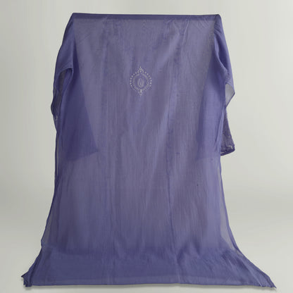 'Lavender Grove' Mul Chanderi Chikankari Unstitched Set