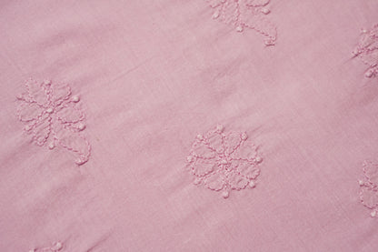 Trending Lilac Mul Cotton Unstitched Chikankari Suit set
